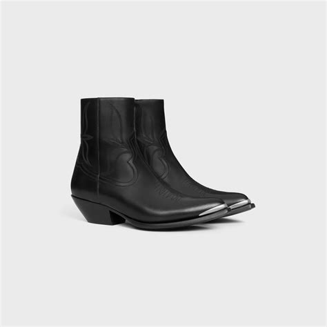 celine boots zipper|CELINE LEON ZIPPED BOOT in Shiny calfskin.